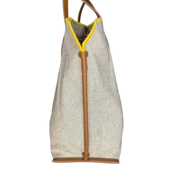 Furla Piped Trim Woven Textile Tote - Picture 3 of 13